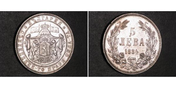 5 Lev Bulgarien Silber Alexander I. (Bulgarien)
