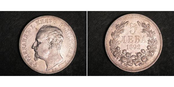 5 Lev Bulgarien Silber 