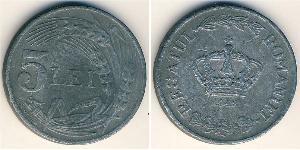 5 Lev Kingdom of Romania (1881-1947) Zinc 