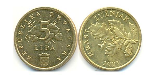 5 Lipa Croatie Acier/Laiton 