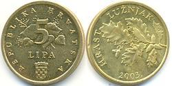 5 Lipa Kroatien Messing/Stahl 