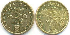 5 Lipa Croazia Ottone/Acciaio 