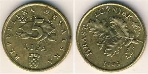 5 Lipa Croazia Ottone/Acciaio 