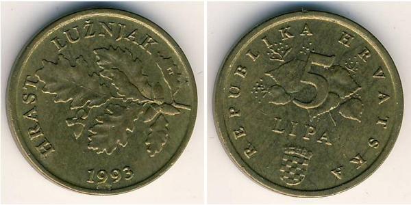 5 Lipa Croazia Ottone/Acciaio 