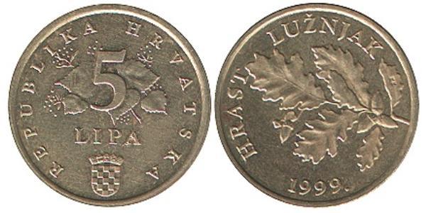 5 Lipa Croatia Steel/黃銅 