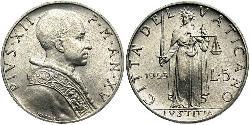 5 Lira Vaticano (1926-) Alluminio Papa Pio XII (1876 - 1958)