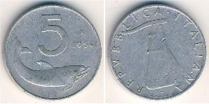 5 Lira Italie Aluminium 