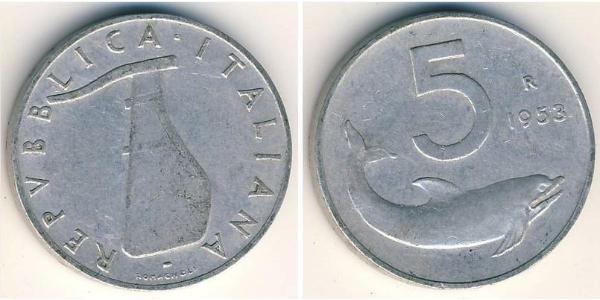 5 Lira Italie Aluminium 