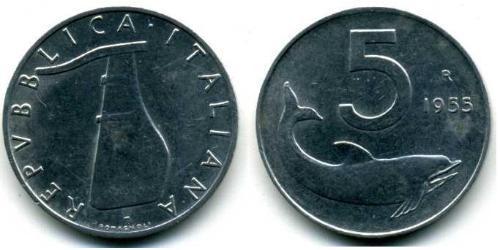 5 Lira Italien Aluminium 