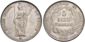 5 Lira Italian city-states Argent 