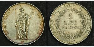 5 Lira Italian city-states Argent 