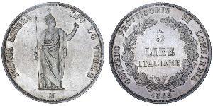 5 Lira Italian city-states Argent 