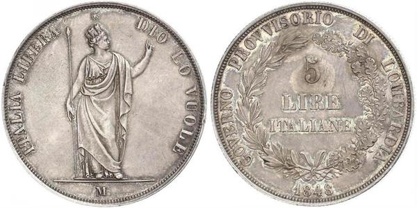 5 Lira Italian city-states Argent 