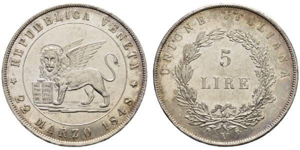 5 Lira Italian city-states Argent 