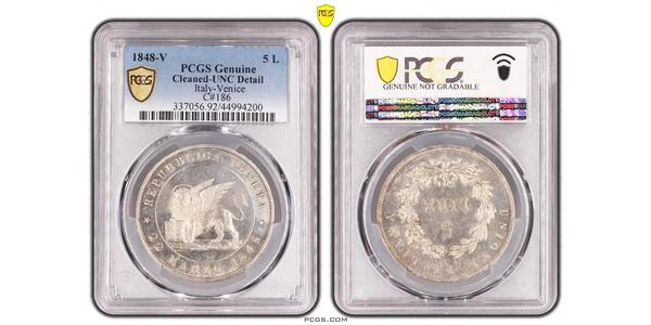 5 Lira Italian city-states Argent 
