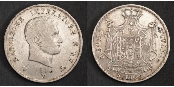 5 Lira Italie Argent Napoléon Ier(1769 - 1821)