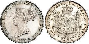 5 Lira Italie / Duché de Parme et de Plaisance (1545 - 1859) Argent Marie-Louise d