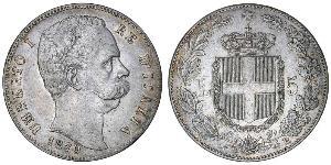 5 Lira Kingdom of Italy (1861-1946) Argent Umberto I (1844-1900)