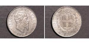 5 Lira Kingdom of Italy (1861-1946) Argent Victor Emmanuel II of Italy (1820 - 1878)