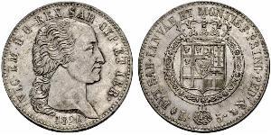 5 Lira Royaume de Sardaigne (1324 - 1861) Argent Victor-Emmanuel Ier de Sardaigne