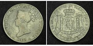 5 Lira Italia / Ducato di Parma e Piacenza (1545 - 1859) Argento Maria Luisa d