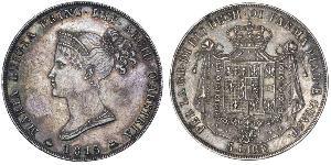 5 Lira Italia / Ducato di Parma e Piacenza (1545 - 1859) Argento Maria Luisa d