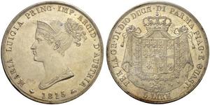 5 Lira Italia / Ducato di Parma e Piacenza (1545 - 1859) Argento Maria Luisa d