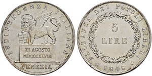 5 Lira Italian city-states Argento 