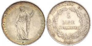 5 Lira Italian city-states Argento 