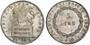 5 Lira Italian city-states Argento 