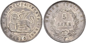 5 Lira Italian city-states Argento 