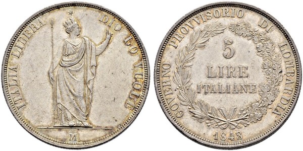 5 Lira Italian city-states Argento 