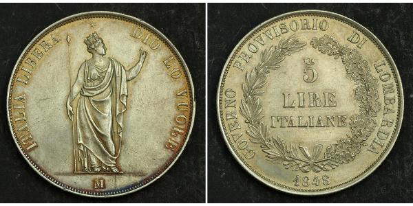 5 Lira Italian city-states Argento 
