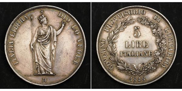 5 Lira Italian city-states Argento 
