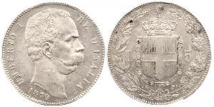 5 Lira Kingdom of Italy (1861-1946) Argento Umberto I (1844-1900)