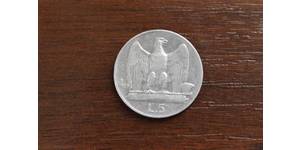 5 Lira Kingdom of Italy (1861-1946) Argento Vittorio Emanuele III d