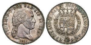 5 Lira Regno di Sardegna (1324 - 1861) Argento Vittorio Emanuele I di Savoia