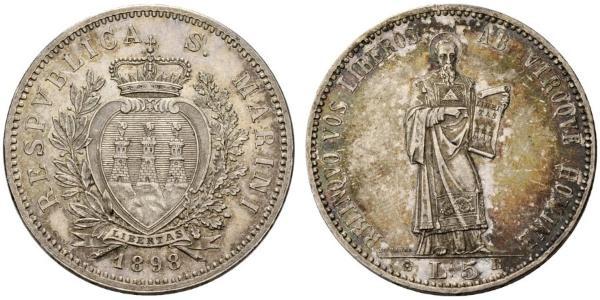 5 Lira San Marino Argento 