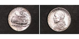 5 Lira Vaticano (1926-) Argento Papa Pio XII (1876 - 1958)