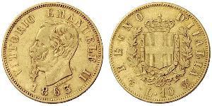 5 Lira Kingdom of Italy (1861-1946) Gold Victor Emmanuel II of Italy (1820 - 1878)