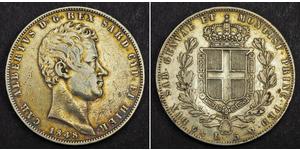 5 Lira Italia Plata 