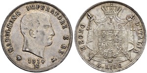 5 Lira Italia Plata 