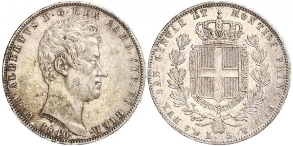 5 Lira Italia Plata 