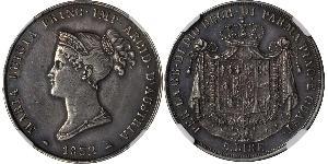 5 Lira Italia / Ducado de Parma (1545 - 1859) Plata María Luisa de Habsburgo-Lorena