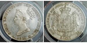 5 Lira Italia / Ducado de Parma (1545 - 1859) Plata María Luisa de Habsburgo-Lorena