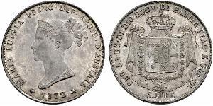 5 Lira Italia / Ducado de Parma (1545 - 1859) Plata María Luisa de Habsburgo-Lorena