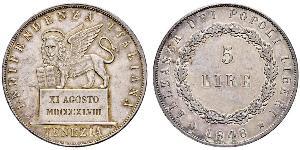 5 Lira Italian city-states Plata 