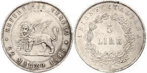 5 Lira Italian city-states Plata 