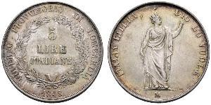 5 Lira Italian city-states Plata 