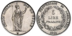 5 Lira Italian city-states Plata 